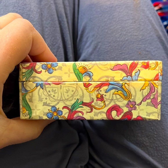 Vintage small jewelry or storage box with a lid and mirror. Macy’s. Collectible. - Picture 2 of 16